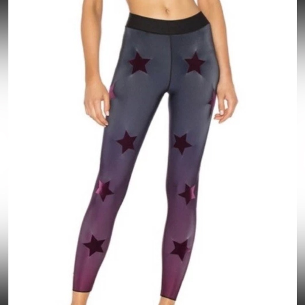 ULTRACOR Gradient Knockout Leggings Ombre Star Purple Velvet Extra Large Hi Rise